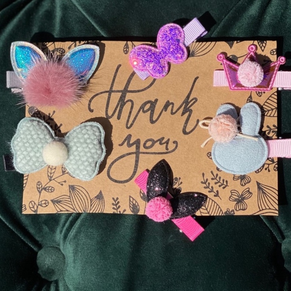 New Girl Hair Accessories Clips 6 Piece Bundle